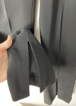 Стильні прямі чорні брюки з розрізами h&m6 фото