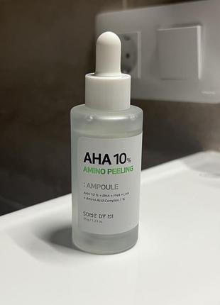 Пілінг-ампула із комплексом кислот для сяйва шкіри some by mi aha 10% amino peeling ampoule