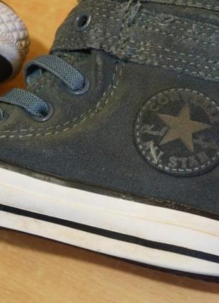 Converse 645180c демисезонные натуральные замшевые сапоги демісезонні чоботи кеды высокие5 фото