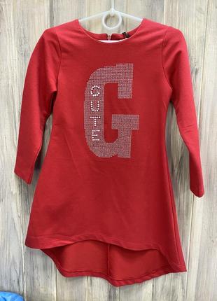 Сукня для дівчинки червона святкова 3/4 роки 98/104 розмір