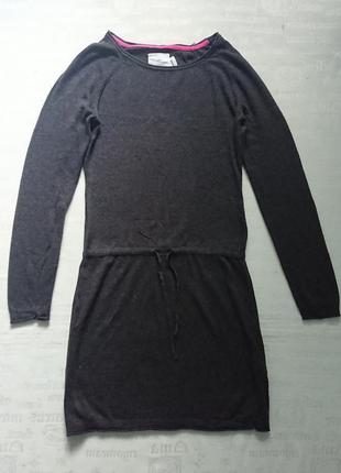 Классная туника-платье h&m, удлиненная трикотажная кофта с утяжкой на поясе2 фото
