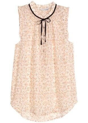 Блузка h&m шифонова бежева