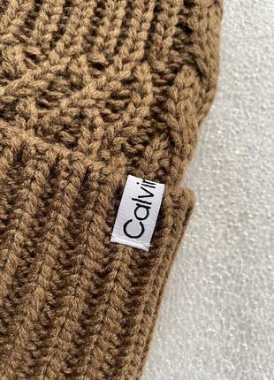 Новая зимняя шапка calvin klein ( ck medium horn knit cuff beanie hat ) с америки5 фото