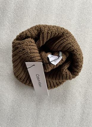 Новая зимняя шапка calvin klein ( ck medium horn knit cuff beanie hat ) с америки7 фото
