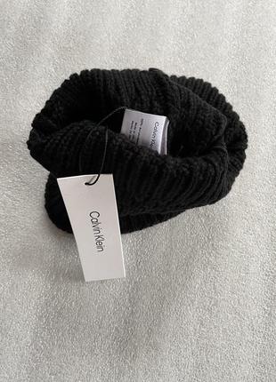 Новая зимняя шапка calvin klein ( ck black knit cuff beanie hat ) с америки7 фото