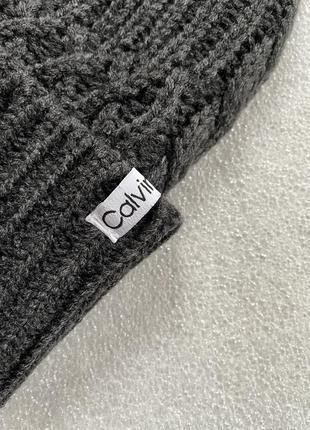 Новая зимняя шапка Carry calvin klein ( ck gunmetal knit cuff beanie hat ) с америки6 фото