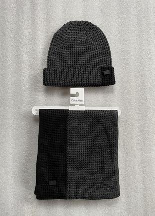 Новий набір шарф + шапка calvin klein (ck set scarf+hat) з америкари4 фото