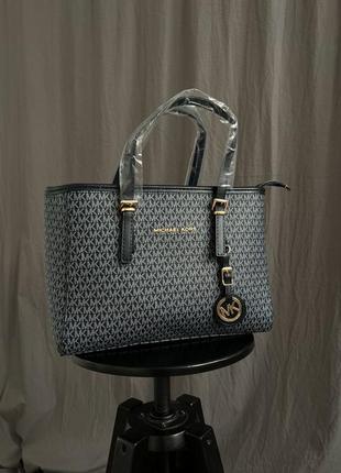 Сумка женская в стиле michael kors jet set big blue