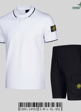 Комплект шорты+поло stone island