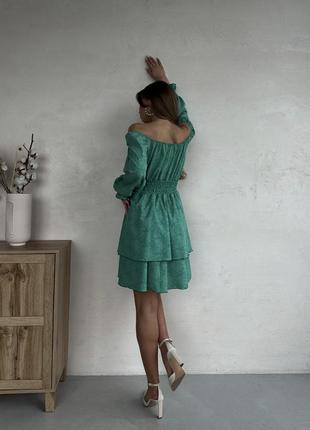 Жіноча сукня з подвійною спідницею в горох5 фото