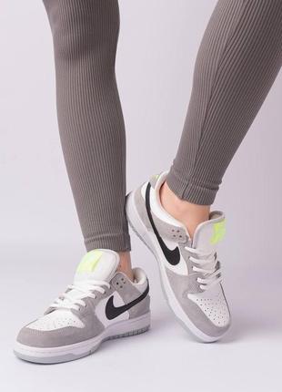 Жіночі кросівки nike sb dunk low pro grey white black new