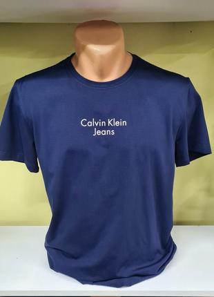 Футболка , чоловіча футболка, футболка чоловіча стандартні та збільшені розміри батал, синя футболка1 фото