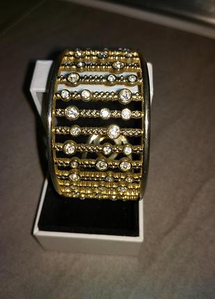 Браслет обьемный под золото