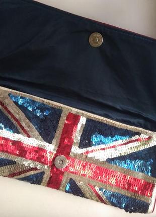 Крутой клатч с принтом британского флага из пайеток accessorize2 фото
