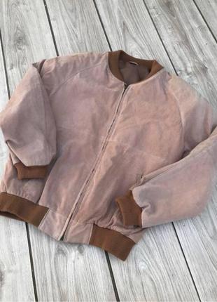 Кожаная куртка бомбер замша стильная актуальная тренд zara asos h&m4 фото