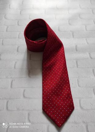 Краватка червона в дрібний горох