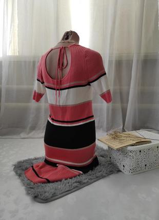 Платье в рубчик с открытой спинкой2 фото