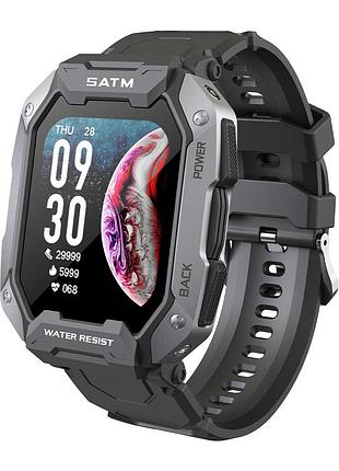 Умные смарт часы modfit warrior all black черные