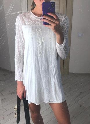 Біле плаття zara
