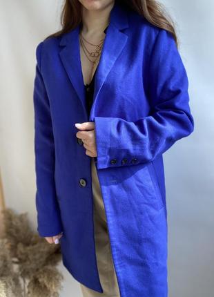 Пальто сине1 фото