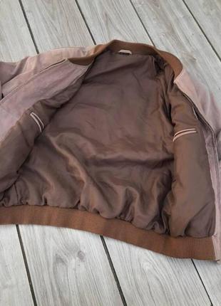 Кожаная куртка бомбер замша стильная актуальная тренд zara asos h&m3 фото