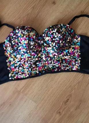 Топ, лиф с пайетками
