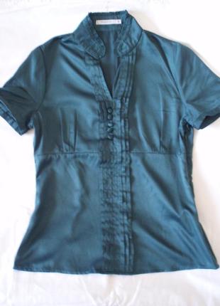 Нарядна смарагдова жіноча блузка розмір с