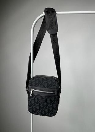 Сумка мужская в стиле christian dior vertical safari messenger bag black7 фото