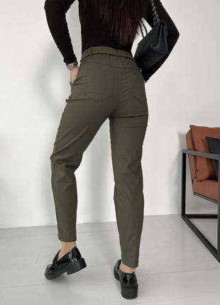 Женские для женщин стильные классные классические удобные повседневные модные брюки брюки брючины хаки3 фото