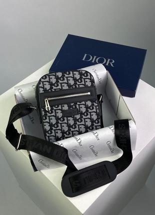 Сумка мужская в стиле christian dior vertical safari messenger bag grey9 фото