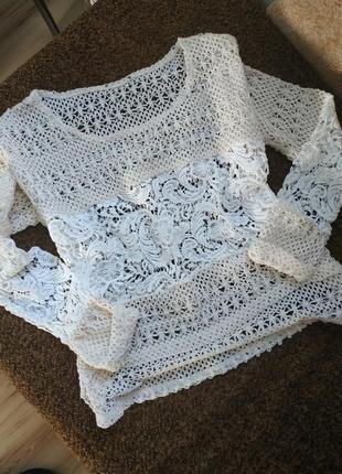 Ажурная туничка хлопок
