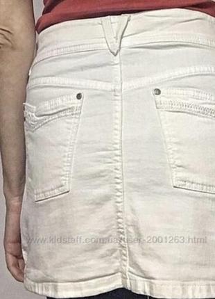 Tommy hilfiger белая базовая мини юбка4 фото