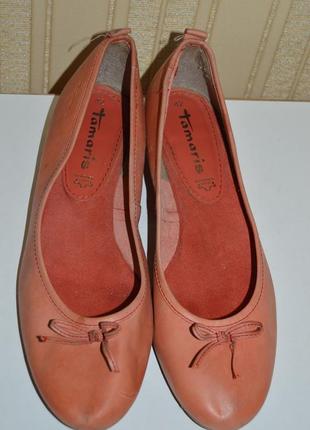 Балетки туфлі шкіра tamaris розмір 41 42, туфлі шкіра