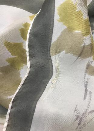 Красивый подписной винтажный платок из натурального шелка6 фото
