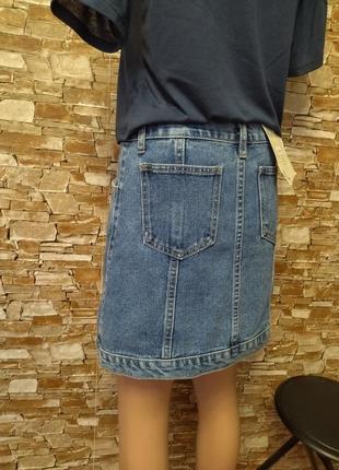 Джинсовая юбка,юбочка,на пуговицах,карандаш,юбка миди,denim4 фото