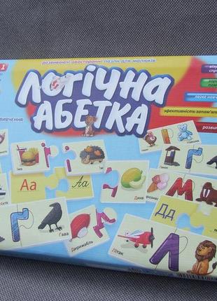 Детские пазлы игра “логичная азбука” арт.dt 66asp-u toys/алфавит