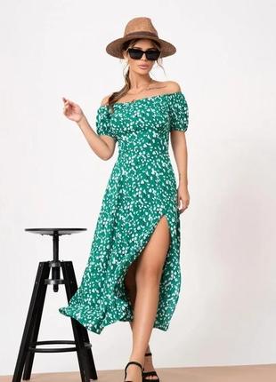 Платье для женщин цвет зеленый fi_007237