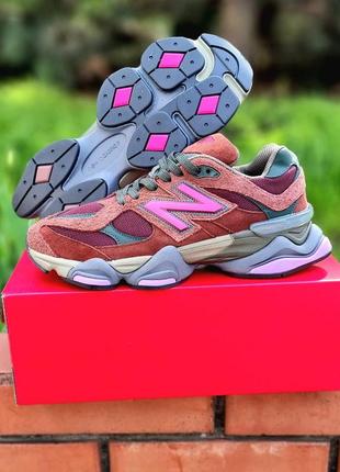 Мужские кроссовки new balance 9060 bordo pink 40-41-42-43-44-45