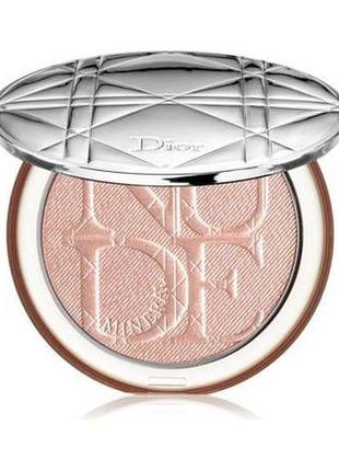 Хайлайтер для вишуканий dior nude luminizer shimmering glow powder 02 pink glow 6g