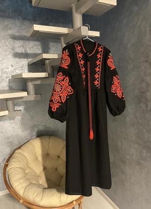 Вышиванное вышитое платье в стиле zara