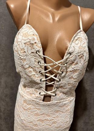 Плаття мереживо шнурівка1 фото