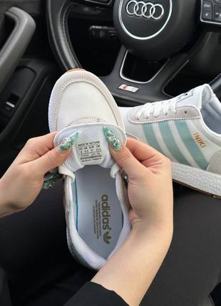 Женские кроссовки adidas iniki light grey mint светло серые, мята5 фото