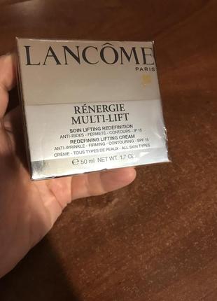 Денний антивіковий крем для обличчя з ефектом ліфтингу lancome renergie multi-lift day cream spf15 50ml