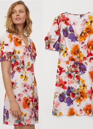 Платье в цветочный принт h&amp;m
