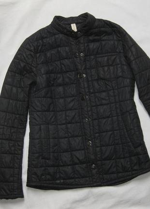 12-13 лет, легкая тоненькая стеганая стеганая курточка цвет черный