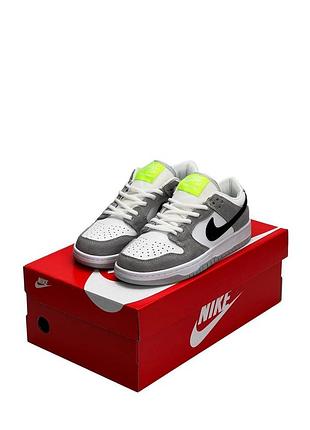 Женские кроссовки nike sb dunk low pro grey white black new#найк