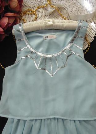Шикарное нарядное шифоновое платье h&m.mега выбор обуви и одежды!8 фото