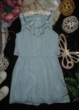 Шикарное нарядное шифоновое платье h&m.mега выбор обуви и одежды!2 фото