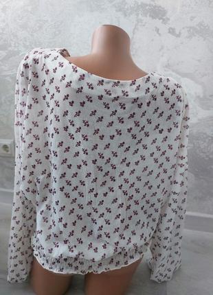 Нежная стильная легкая блуза женская кофта футболка рубашка жеncкая блузка3 фото