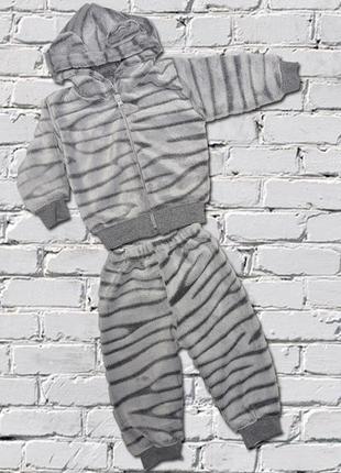 Теплий (велсофт) комплект дитячого одягу 68 розмір для дітей 3-6 місяців